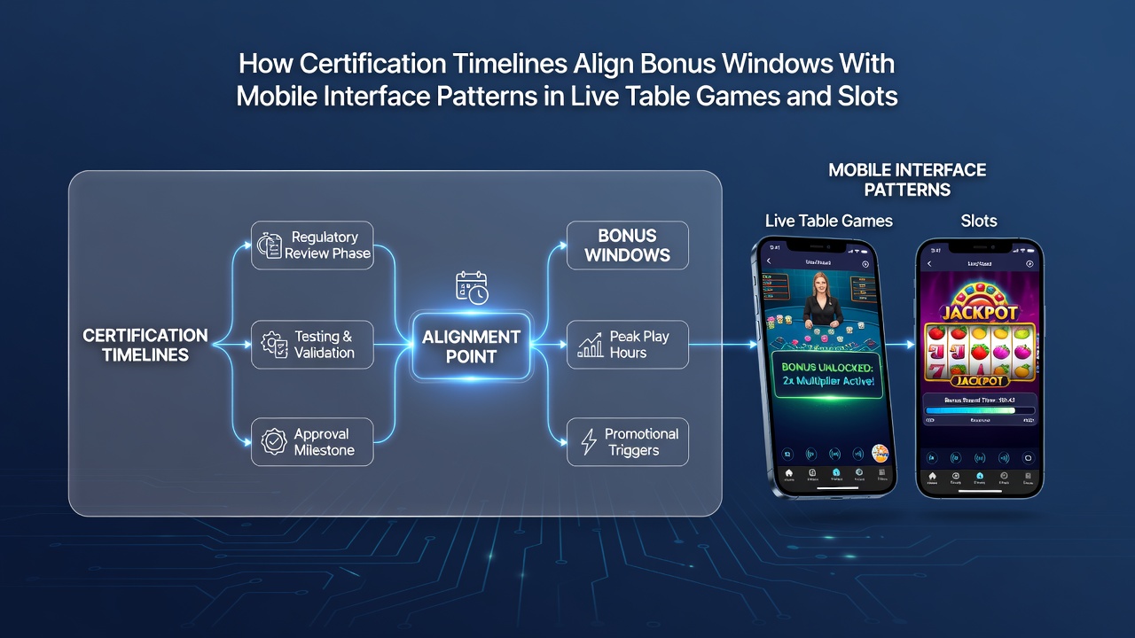 Visualisierung von Zertifizierungszyklen und mobilen Interface-Mustern in Casino-Apps